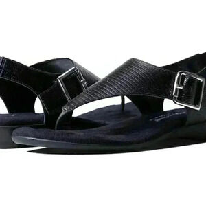 Walking Cradles Noelle Sandal in Luggage Lizard Women's 8 Wide BRAND NEW